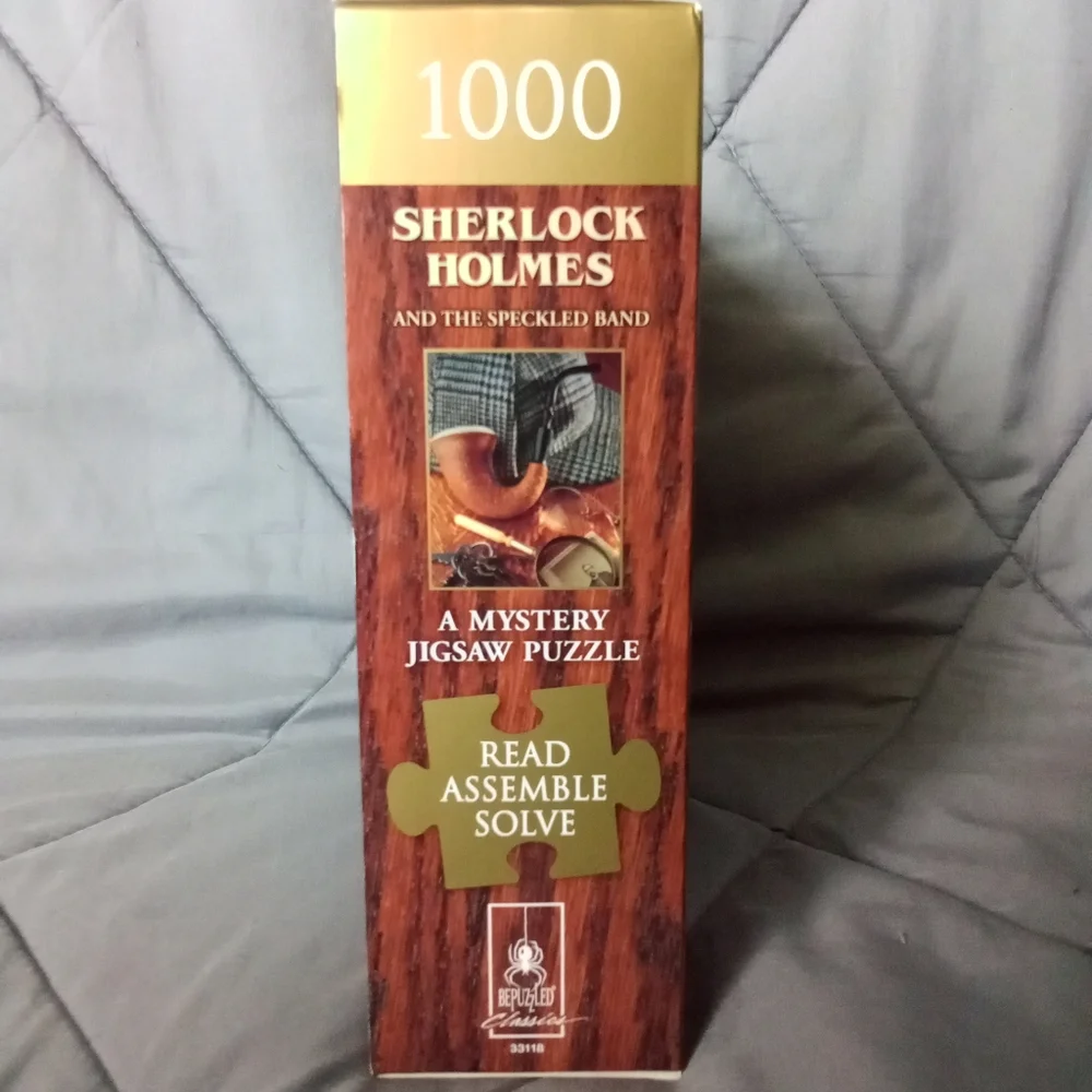 Classic Mystery 1000 Piece Jigsaw Puzzle Sherlock Holmes And the Speckled Band